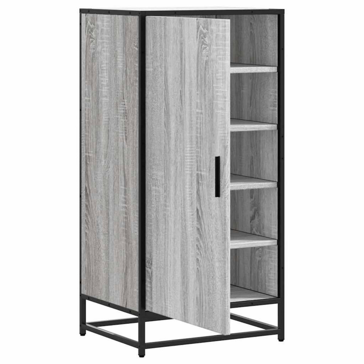 VIDAXL Etagere a chaussures sonoma gris 48x38x97,5 cm bois ingenierie