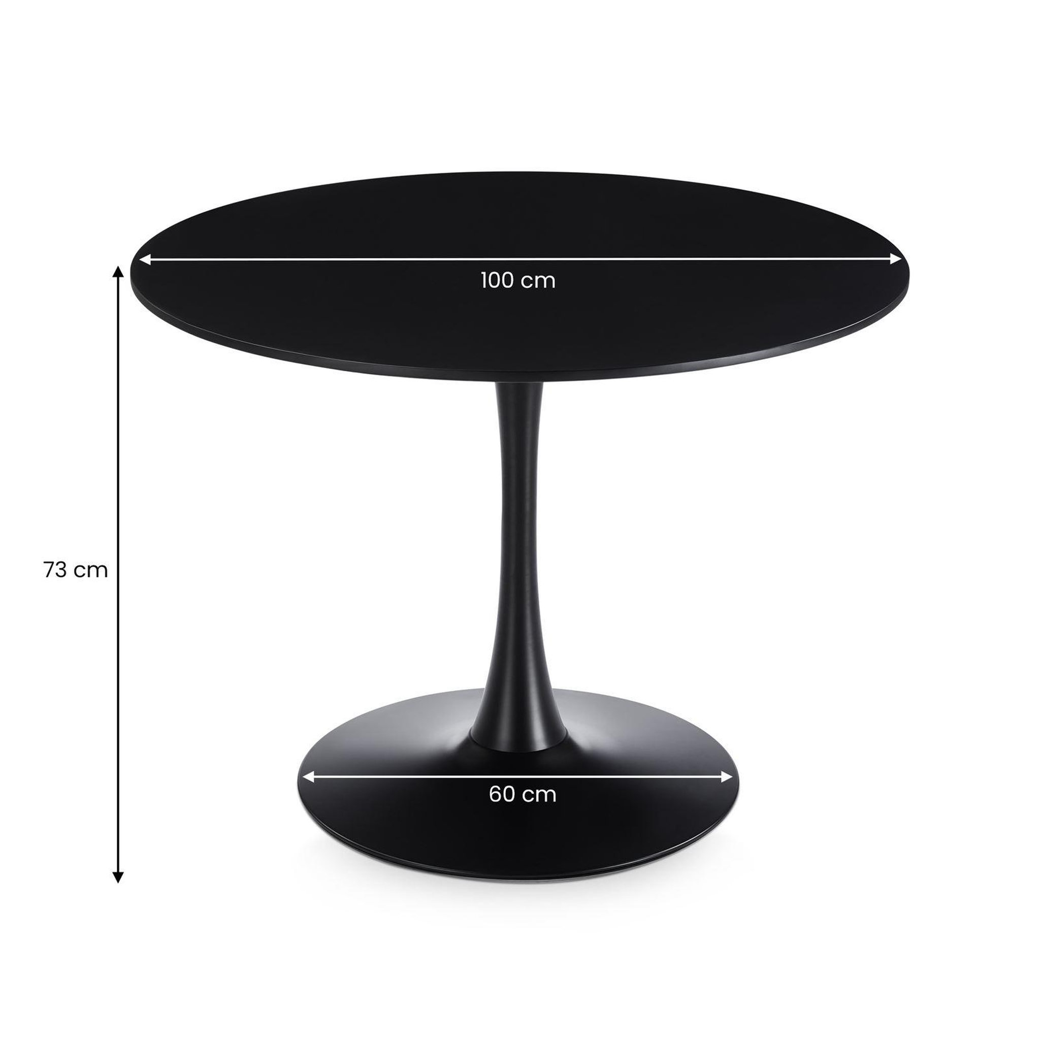 Voir la diapositive 4 : IDIMEX Table à manger ronde LOIRE Ø 100 cm