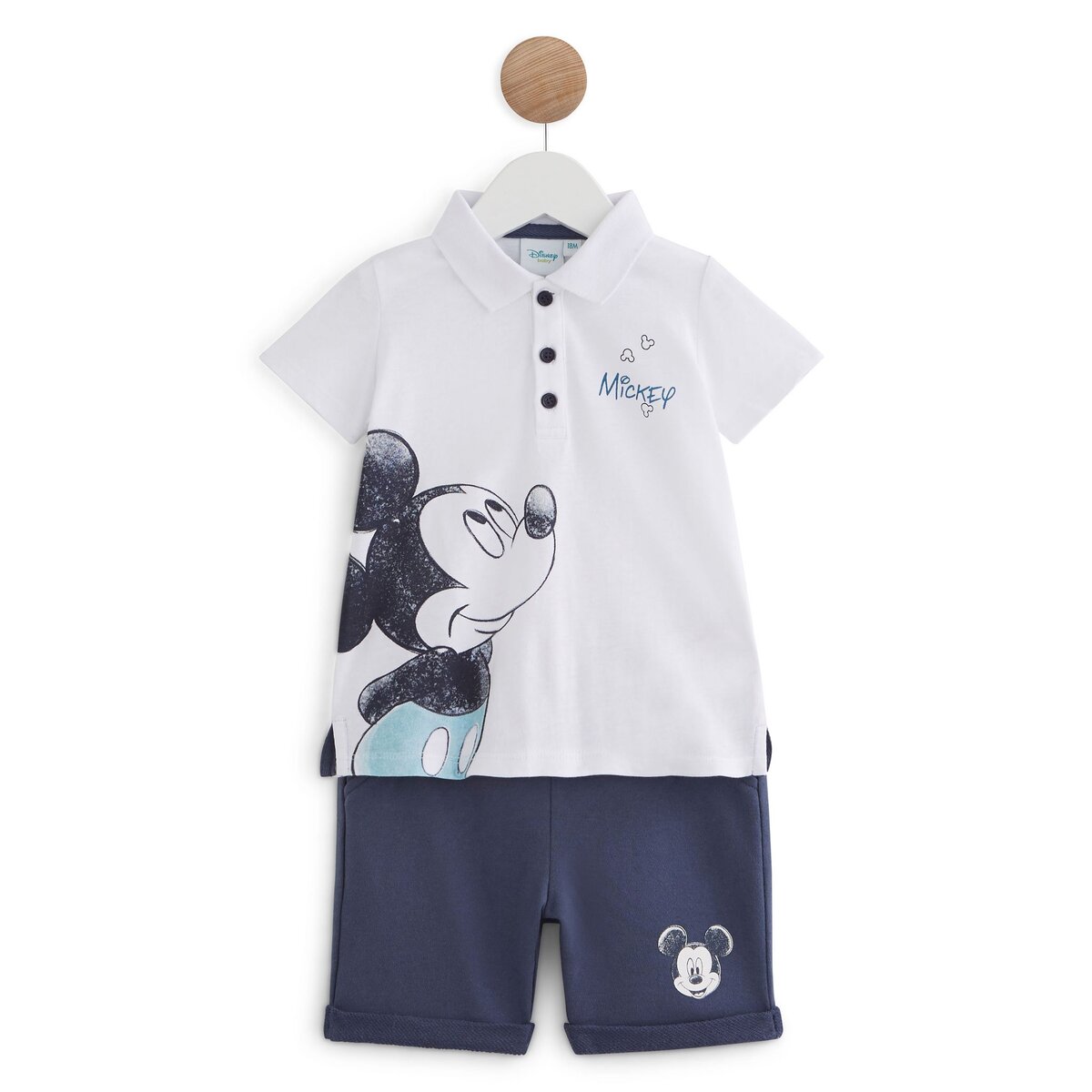 MICKEY Ensemble bermuda + t-shirt manches courtes bébé garçon