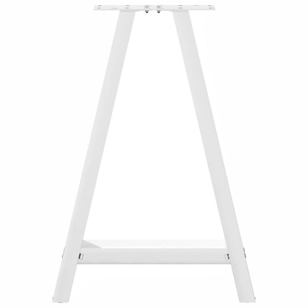 VIDAXL Pieds de table basse forme de A 2 pcs blanc 50x(72-73) cm acier