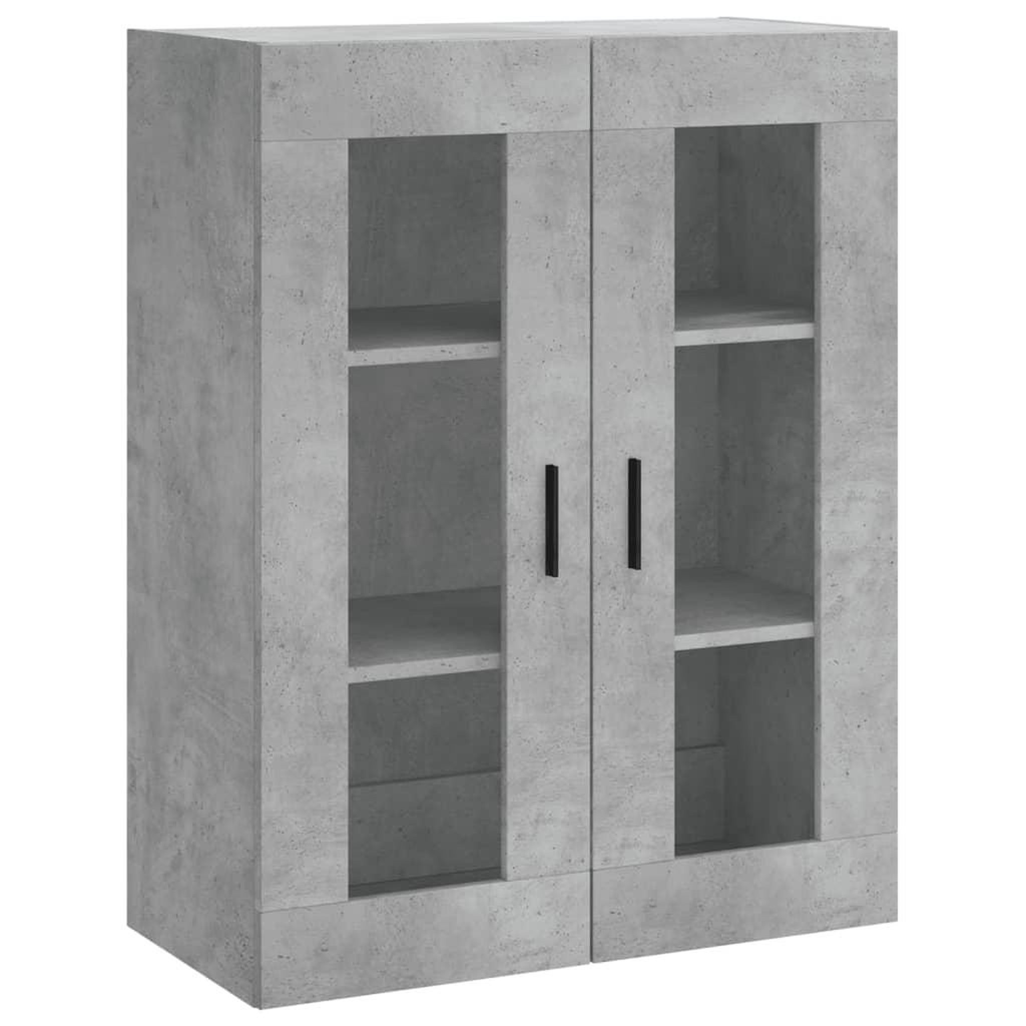 Voir la diapositive 5 : VIDAXL Buffet haut Gris beton 69,5x34x180 cm Bois d'ingenierie