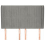 Voir la diapositive 3 : VIDAXL Tete de lit avec oreilles Gris clair 147x23x118/128 cm Velours