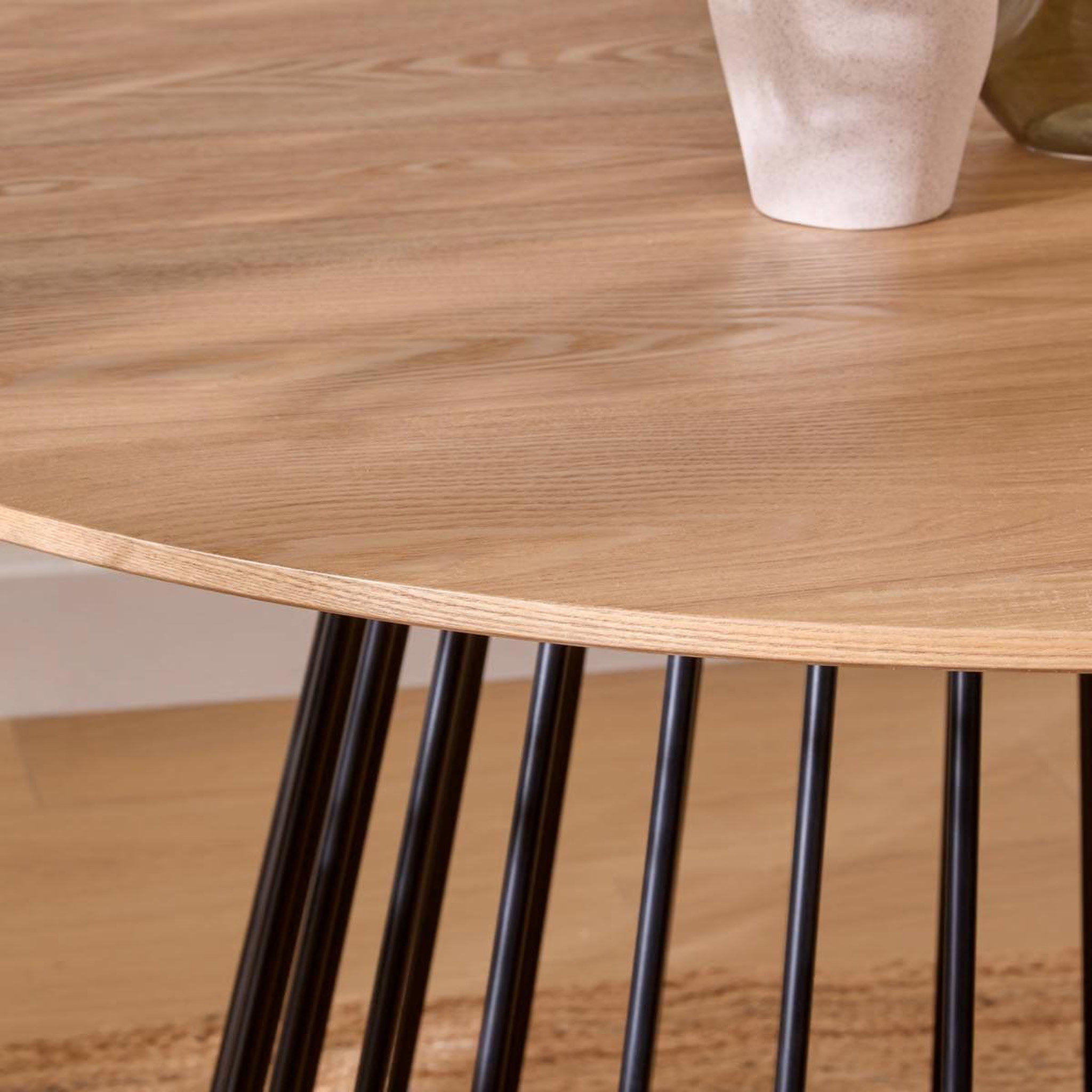 Voir la diapositive 4 : ATMOSPHERA Table à manger design  rayo  120cm naturel