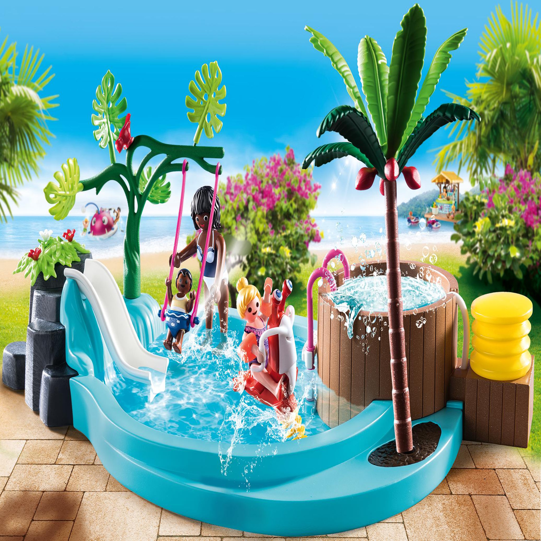 Voir la diapositive 3 : PLAYMOBIL 70611 - Family Fun Pataugeoire