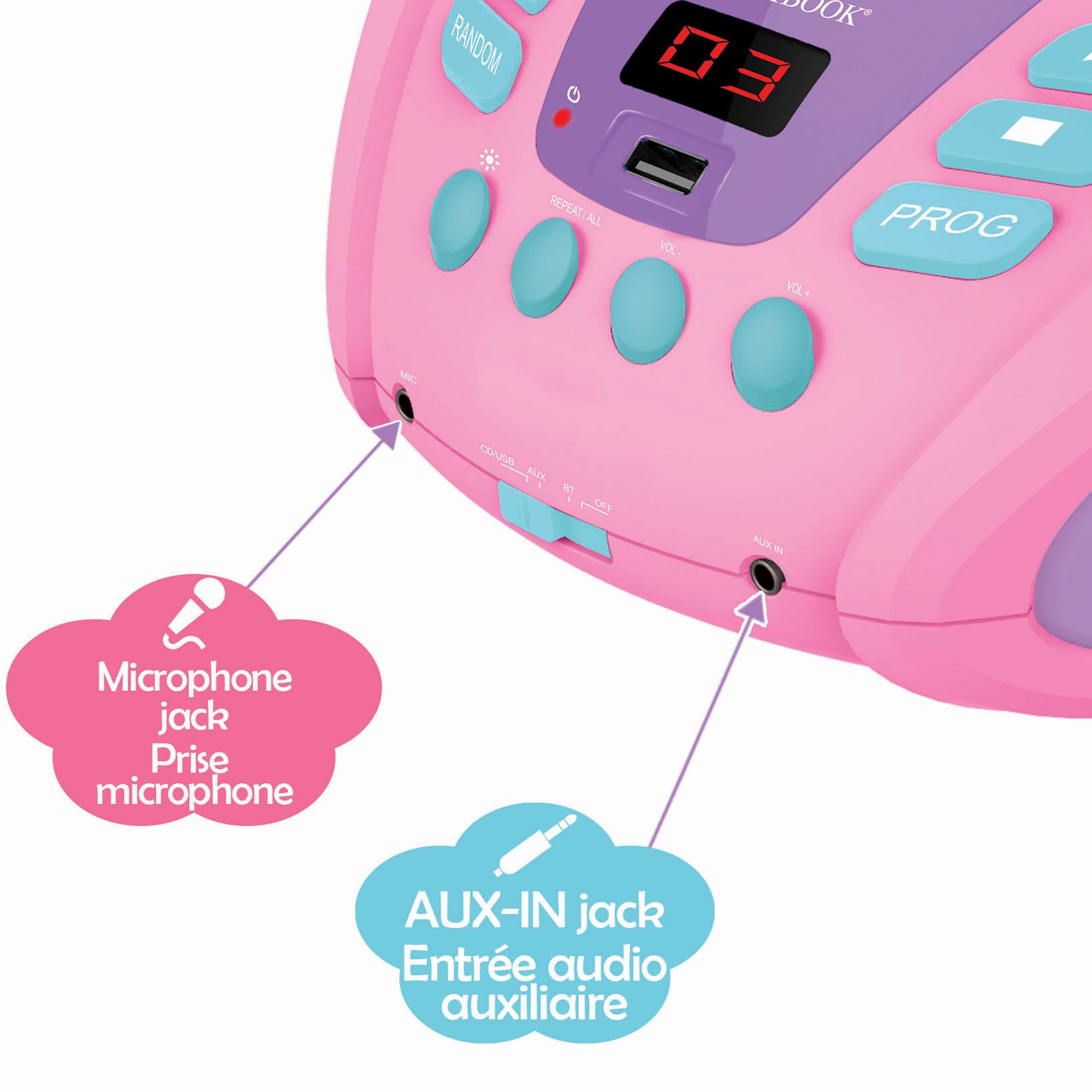 Voir la diapositive 4 : Lexibook Lecteur CD Portable Bluetooth Licorne