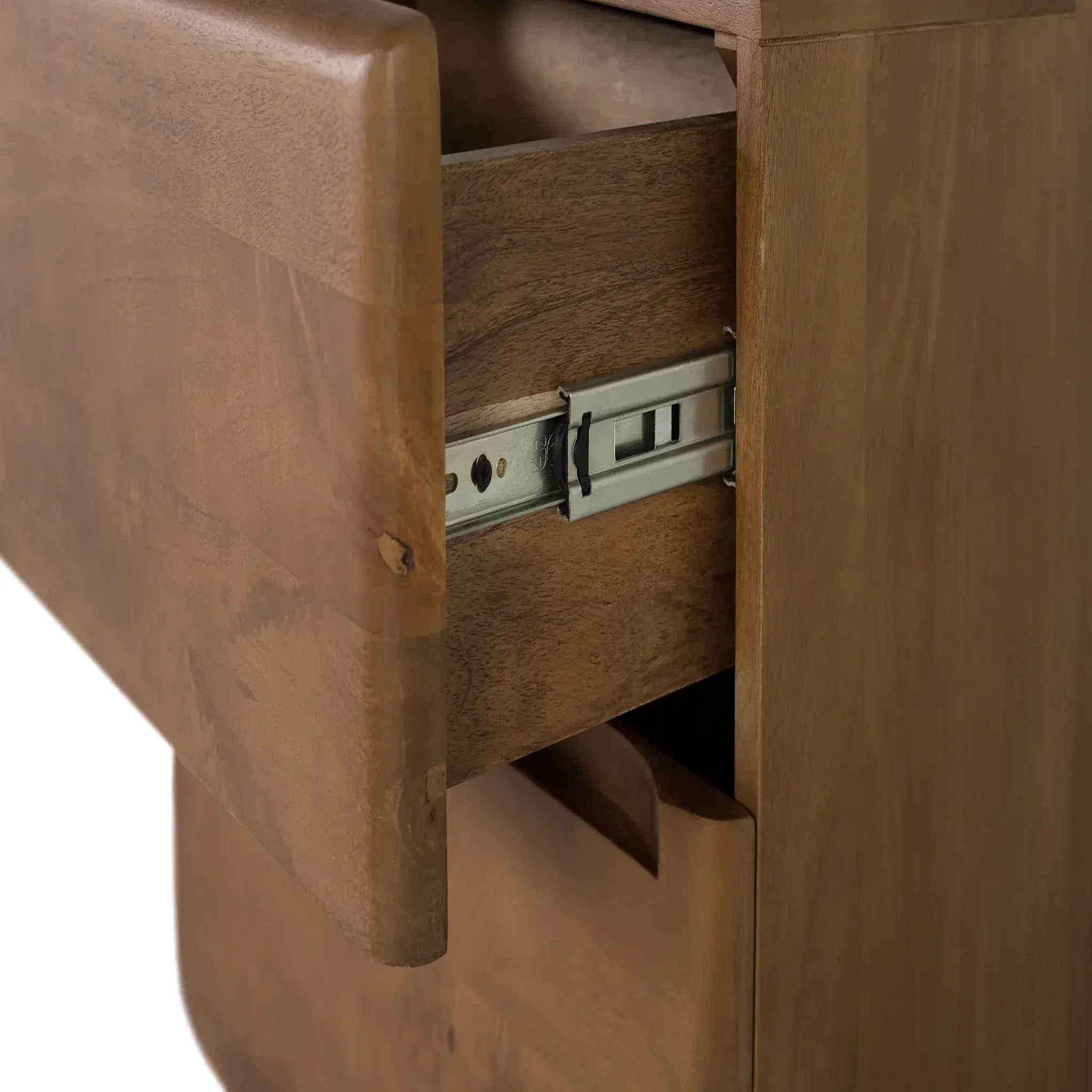 Voir la diapositive 5 : GINER Y COLOMER SL Table de chevet en bois de manguier 50 cm style scandinave japandi