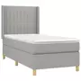 VIDAXL Sommier a lattes de lit avec matelas Gris clair 80x200 cm Tissu