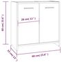 Voir la diapositive 6 : VIDAXL Armoire de bain Sonoma gris 60x33x60 cm Bois d'ingenierie