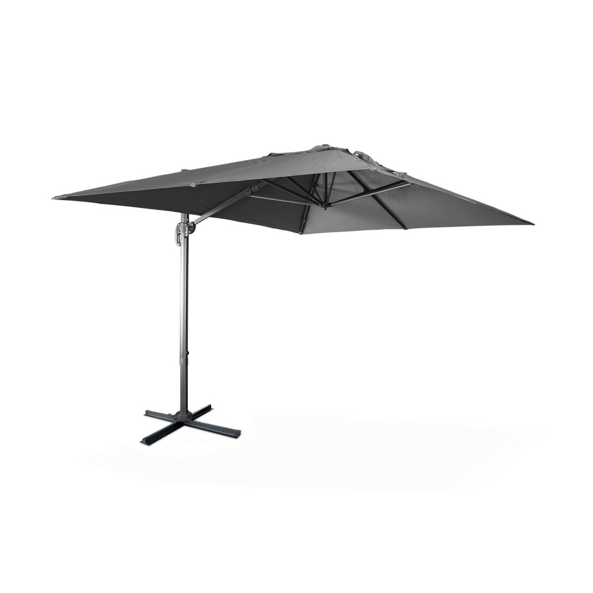SWEEEK Parasol déporté rectangulaire 3x4m - Wimereux - Parasol excentré inclinable dans 5 positions, rotatif à 360°