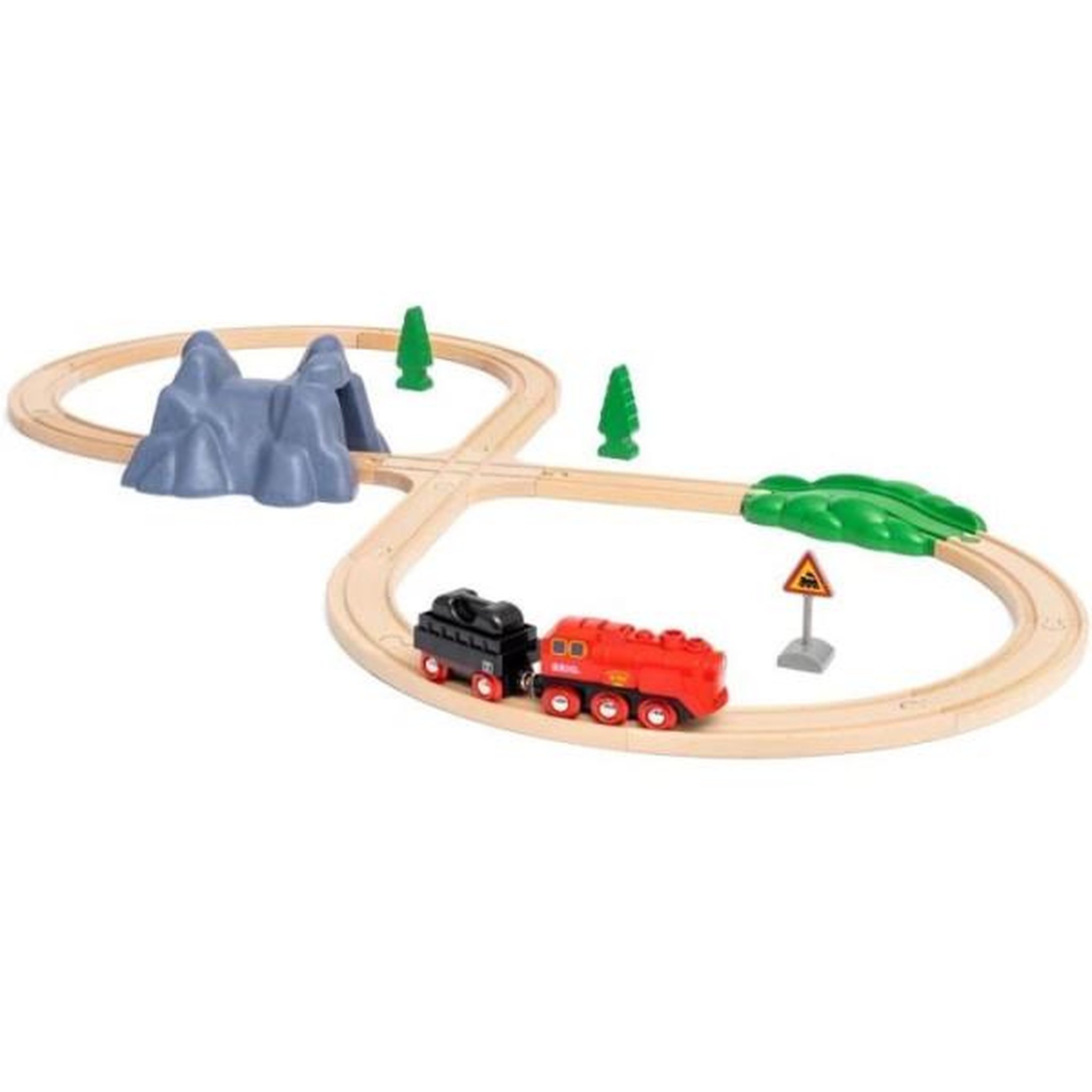 Voir la diapositive 3 : RAVENSBURGER Circuit locomotive a piles a vapeur - brio world - 36017 - circuit en bois - rouge