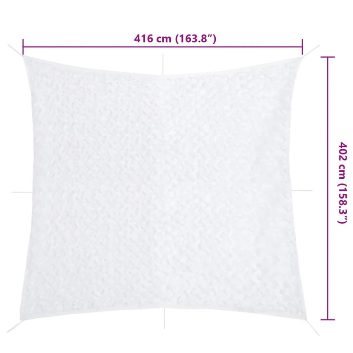 VIDAXL Filet de camouflage avec sac de rangement 416x402 cm blanc