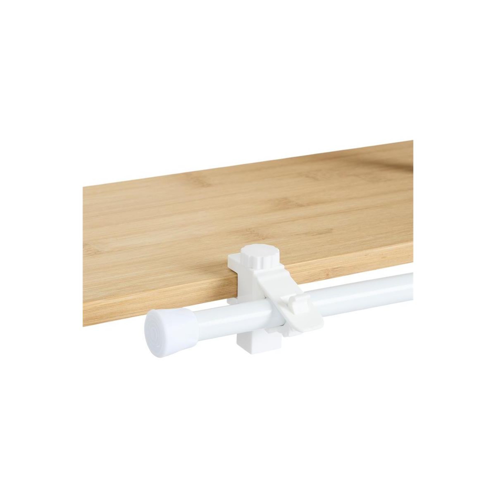 Voir la diapositive 5 : Je cherche une idee Lot de 2 supports de tringle  clips  6cm blanc