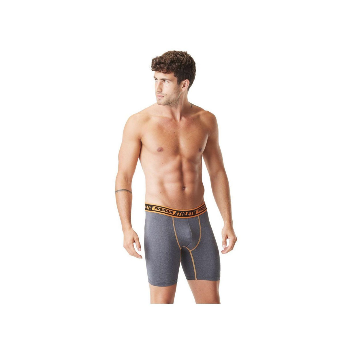 FREEGUN Lot de 4 Boxers longs homme chiné Aktiv Sport