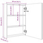 Voir la diapositive 6 : VIDAXL Armoire de salle de bain a miroir LED 50x13x70 cm