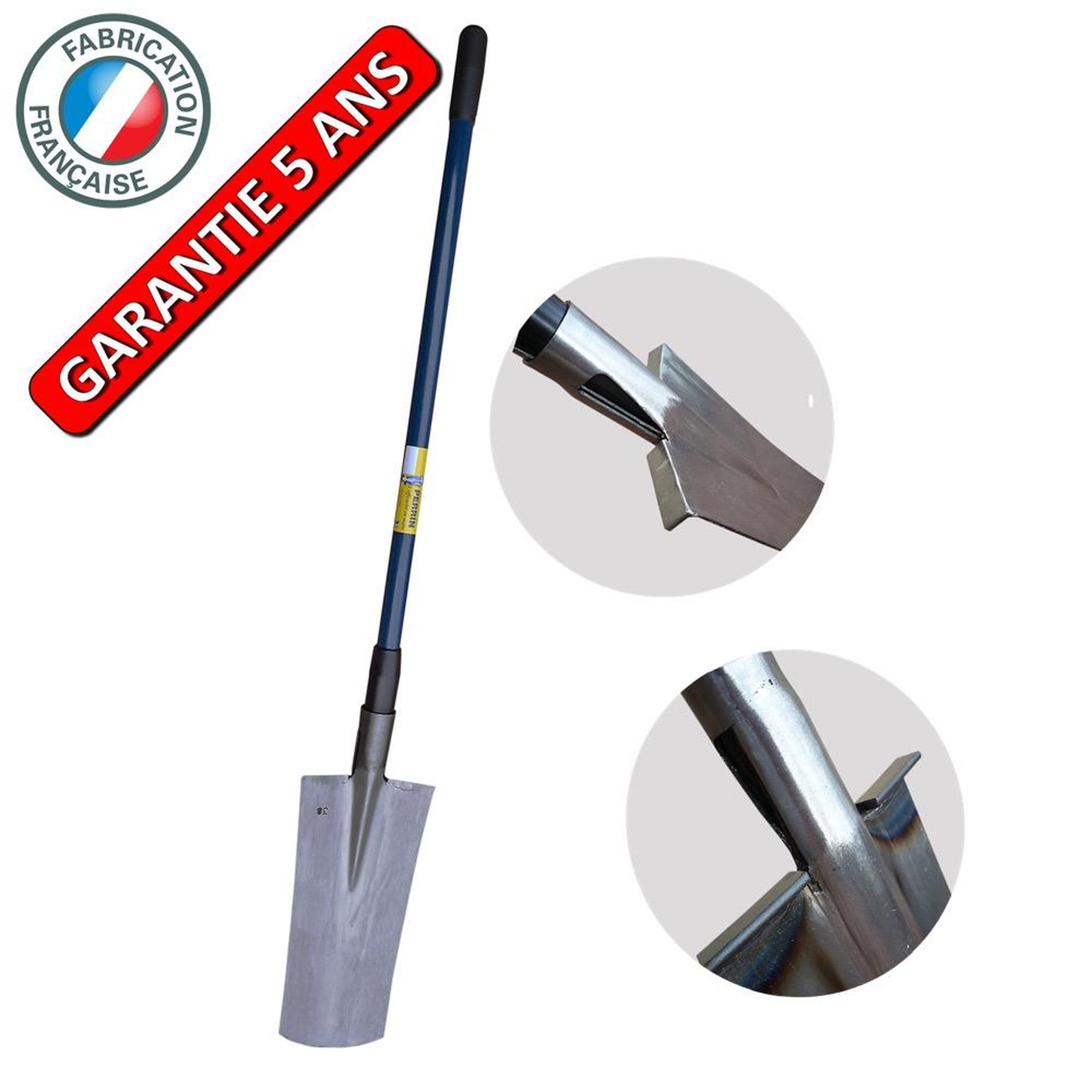 OUTILS PERRIN Louchet d'arrachage 38cm manche composite incassable outil professionnel pour pépiniériste