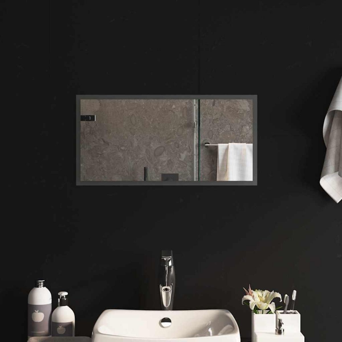 VIDAXL Miroir de salle de bain a LED 60x30 cm