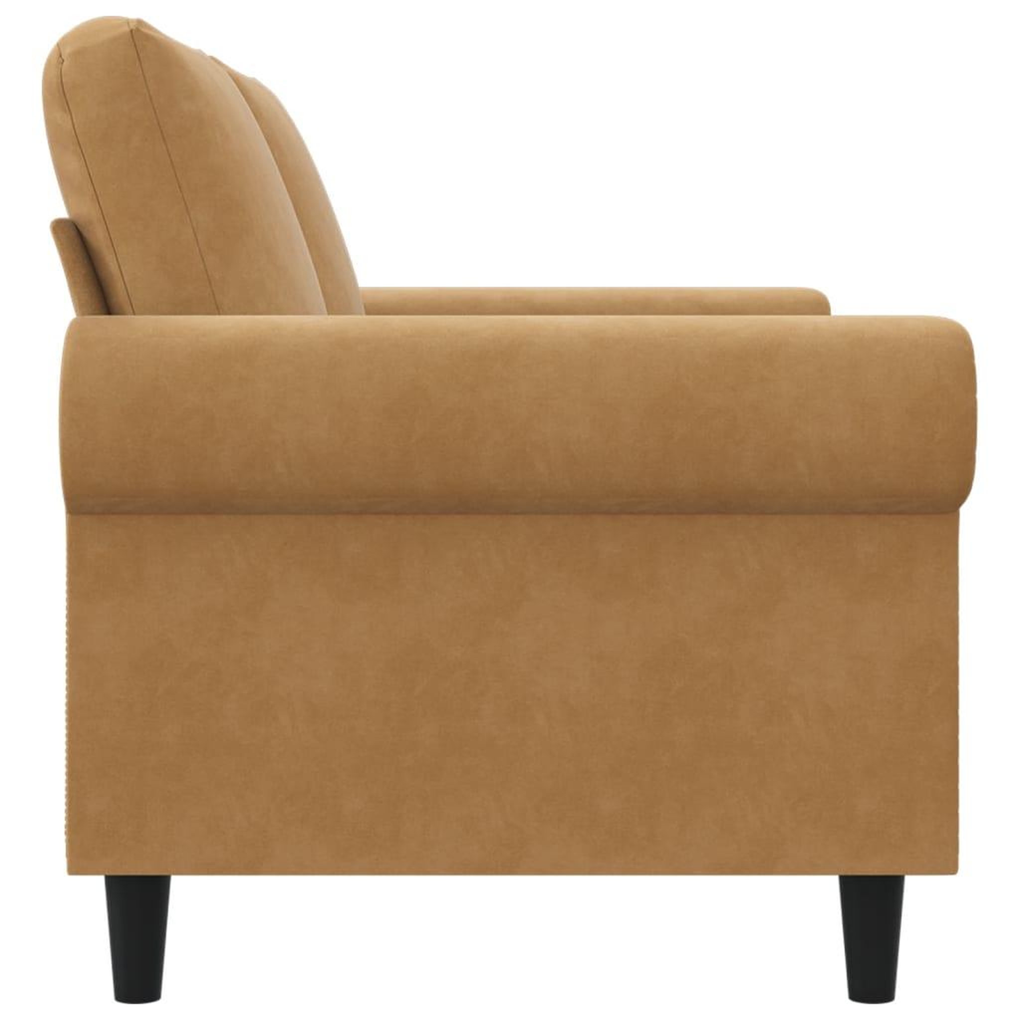 Voir la diapositive 5 : VIDAXL Canape a 2 places Marron 120 cm Velours