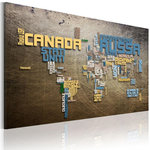 Paris Prix Tableau Imprimé  Carte du Monde en Italien. Coloris disponibles : Multicolore