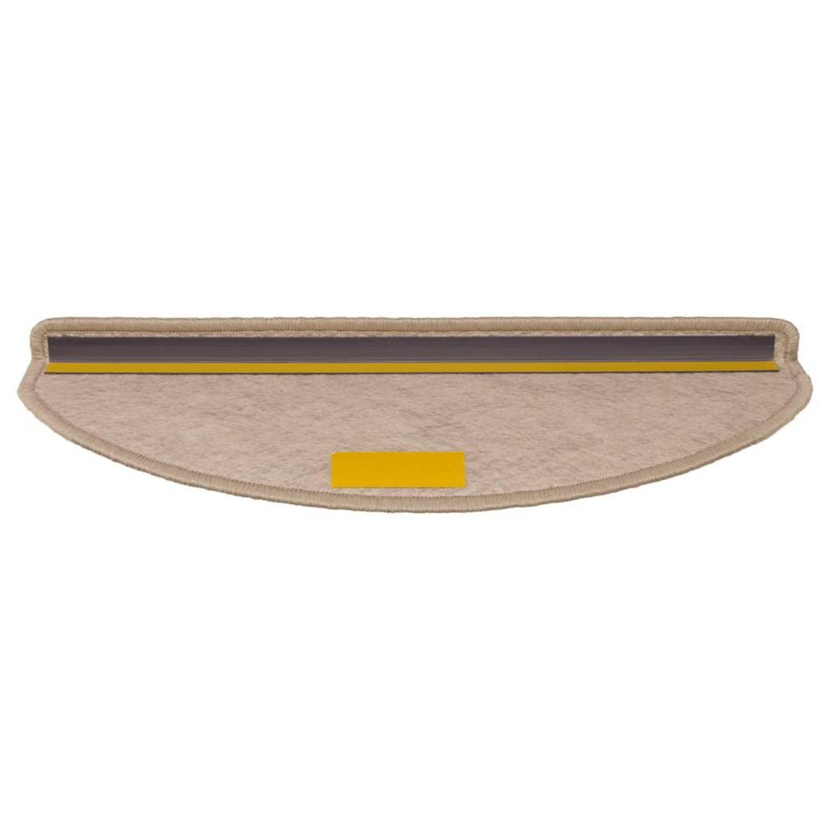 VIDAXL Tapis d'escalier autocollants 15 pcs 65x21x4 cm Sable