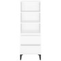 Voir la diapositive 3 : VIDAXL Buffet haut Blanc 40x36x110 cm Bois d'ingenierie