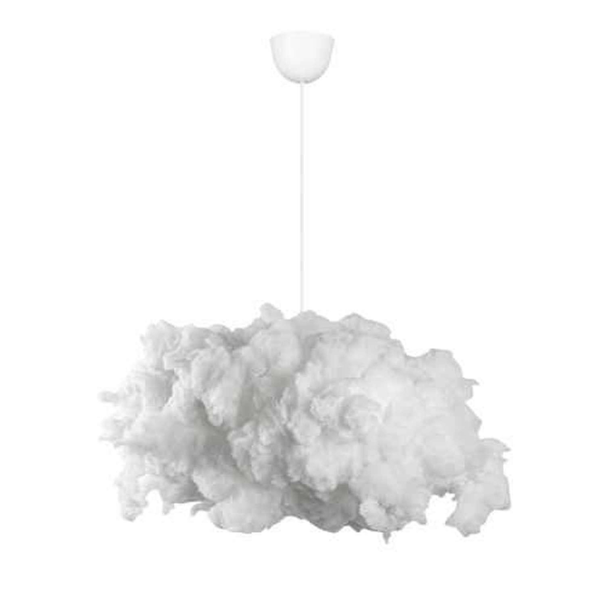 Voir la diapositive 1 : TOILINUX Suspension Nuage en coton - Blanc