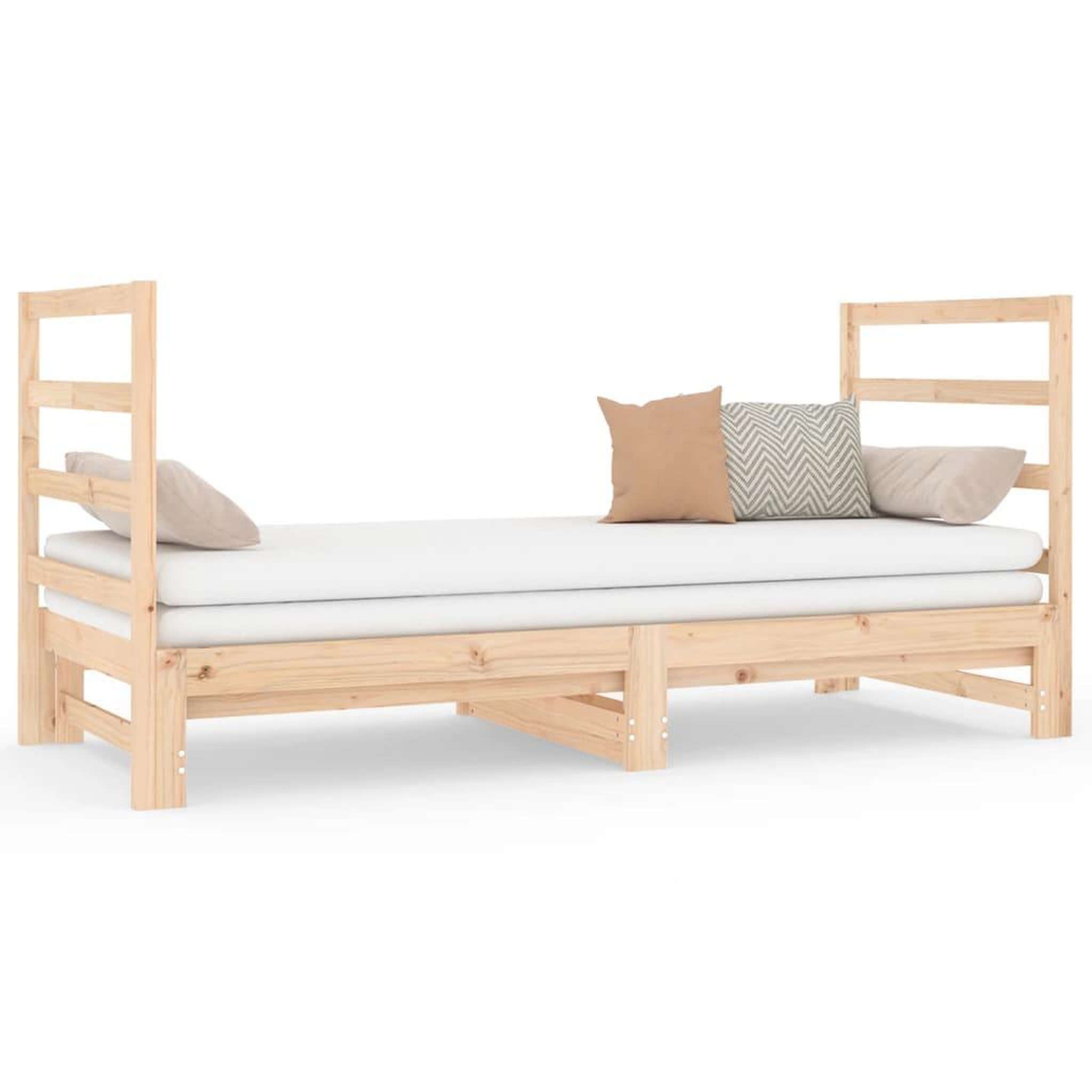 Voir la diapositive 2 : VIDAXL Lit coulissant sans matelas 2x(90x190) cm