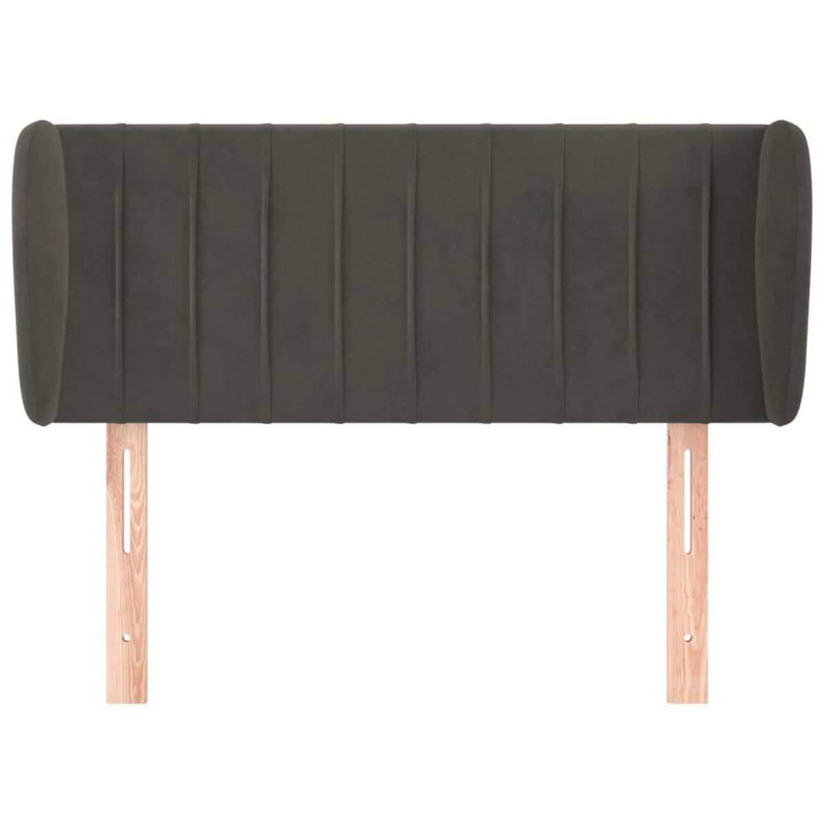 VIDAXL Tete de lit avec oreilles Gris fonce 103x23x78/88 cm Velours