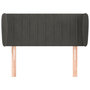Voir la diapositive 3 : VIDAXL Tete de lit avec oreilles Gris fonce 103x23x78/88 cm Velours
