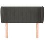 Voir la diapositive 3 : VIDAXL Tete de lit avec oreilles Gris fonce 103x23x78/88 cm Velours