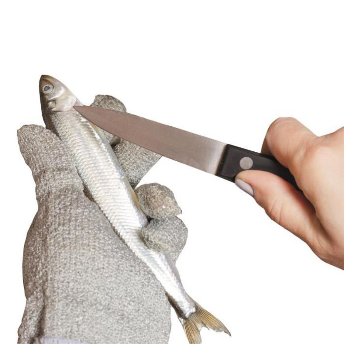 Paris Prix Gant de Cuisine  Anti Coupure  24cm Gris