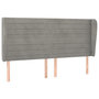 Voir la diapositive 2 : VIDAXL Tete de lit avec oreilles Gris clair 183x23x118/128 cm Velours