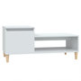 Voir la diapositive 2 : VIDAXL Table basse Blanc brillant 100x50x45 cm Bois d'ingenierie