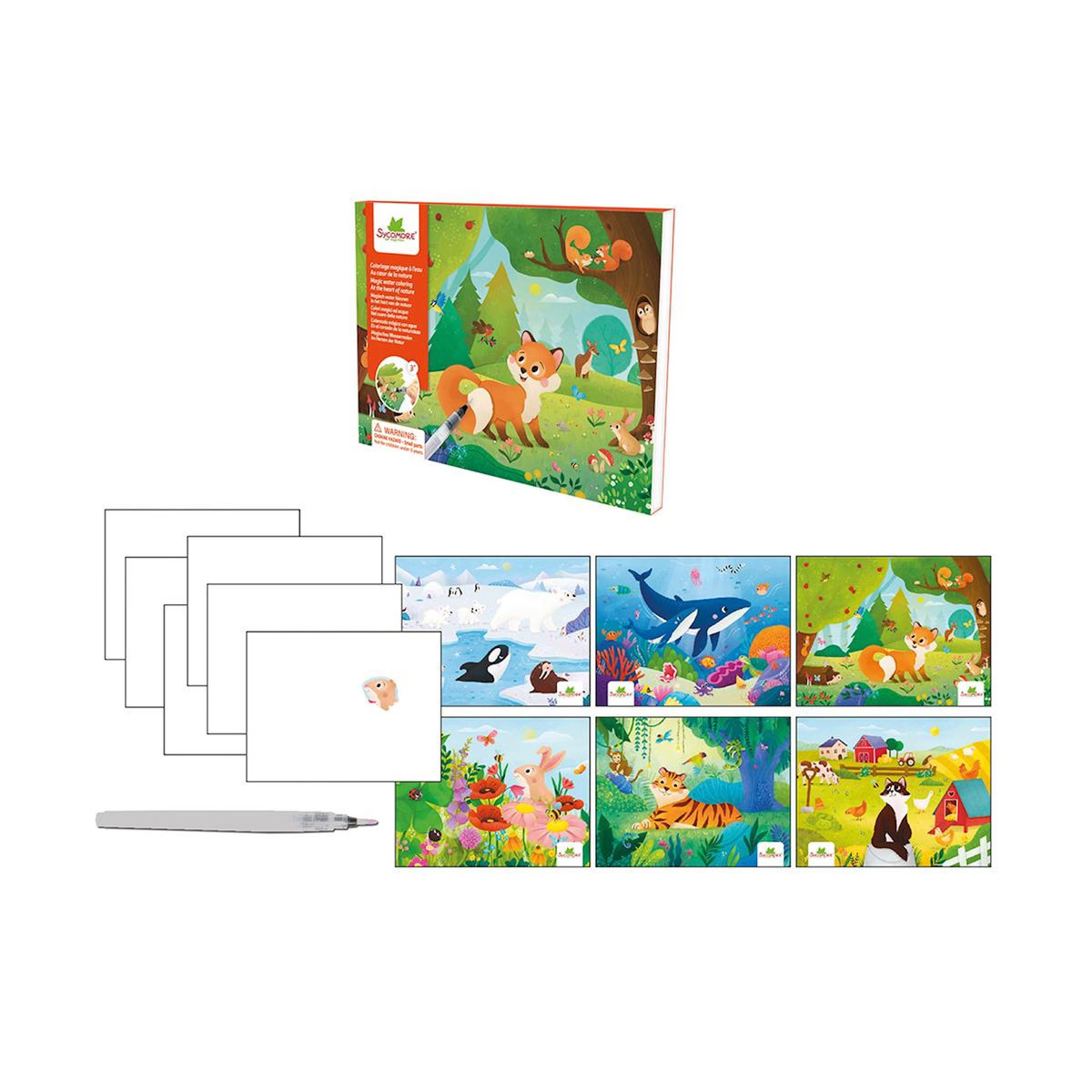 Au Sycomore Coloriage magique à l'eau - Au cœur de la nature