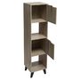 Voir la diapositive 2 : ATMOSPHERA Etagère 4 Cases Mix sur pied - L. 34,5 cm x H. 146,5 cm - Beige