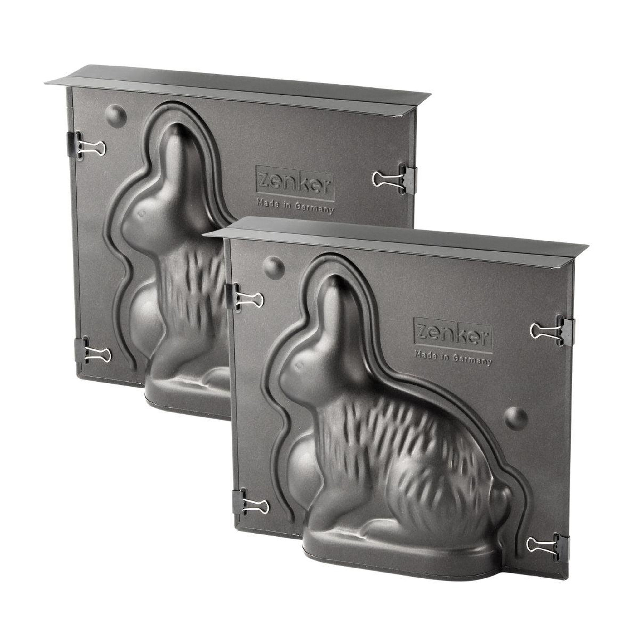 ZENKER Lot de 2 moules à gâteaux 3d en forme de lapin de pâques 600 ml zenker pâques