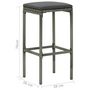 Voir la diapositive 6 : VIDAXL Ensemble de bar de jardin 5 pcs et coussins Resine tressee Gris
