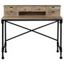 Voir la diapositive 3 : VIDAXL Bureau Bois de manguier massif et acier 110 x 50 x 96 cm