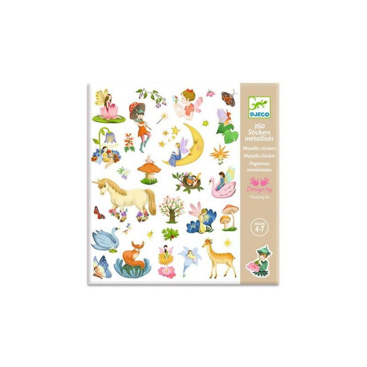 Djeco Set 160 Stickers métallisés Djeco Fantasy