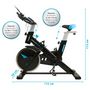 Voir la diapositive 3 : SPARRAW Vélo Spinning SUPER SPRINTER - Exercice bike avec roue d'inertie 18Kg - Cardio et Fitness training
