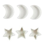 Paris Prix Service Apéritif 6 Pièces  Étoiles & Lunes  11cm Blanc