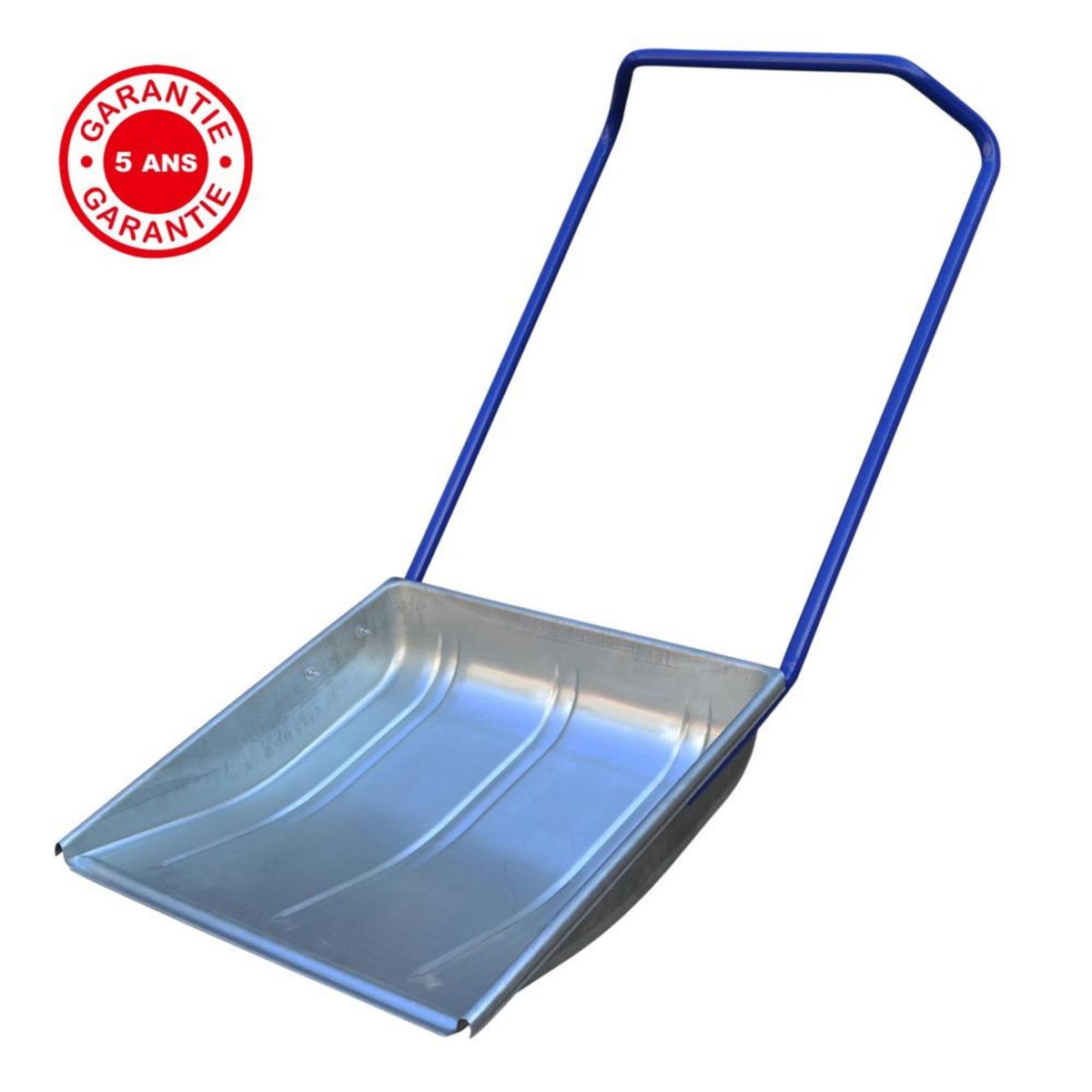 OUTILS PERRIN Traineau à neige galva petit modèle 600 x 600 manche ergo, outil pour le déneigement