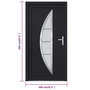 Voir la diapositive 6 : VIDAXL Porte d'entree anthracite 108x208 cm PVC