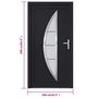 Voir la diapositive 6 : VIDAXL Porte d'entree anthracite 108x208 cm PVC