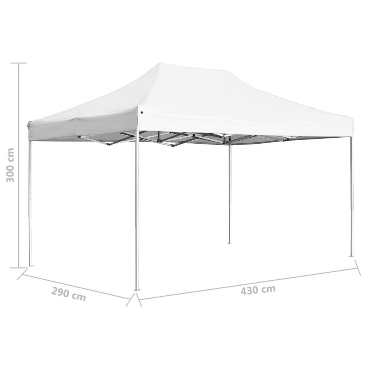 VIDAXL Tente de reception pliable Aluminium 4,5x3 m Blanc