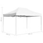 Voir la diapositive 6 : VIDAXL Tente de reception pliable Aluminium 4,5x3 m Blanc