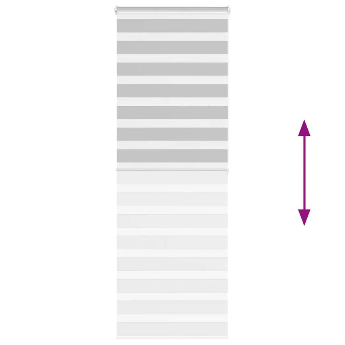 VIDAXL Store zebre gris clair largeur du tissu 85,9 cm polyester