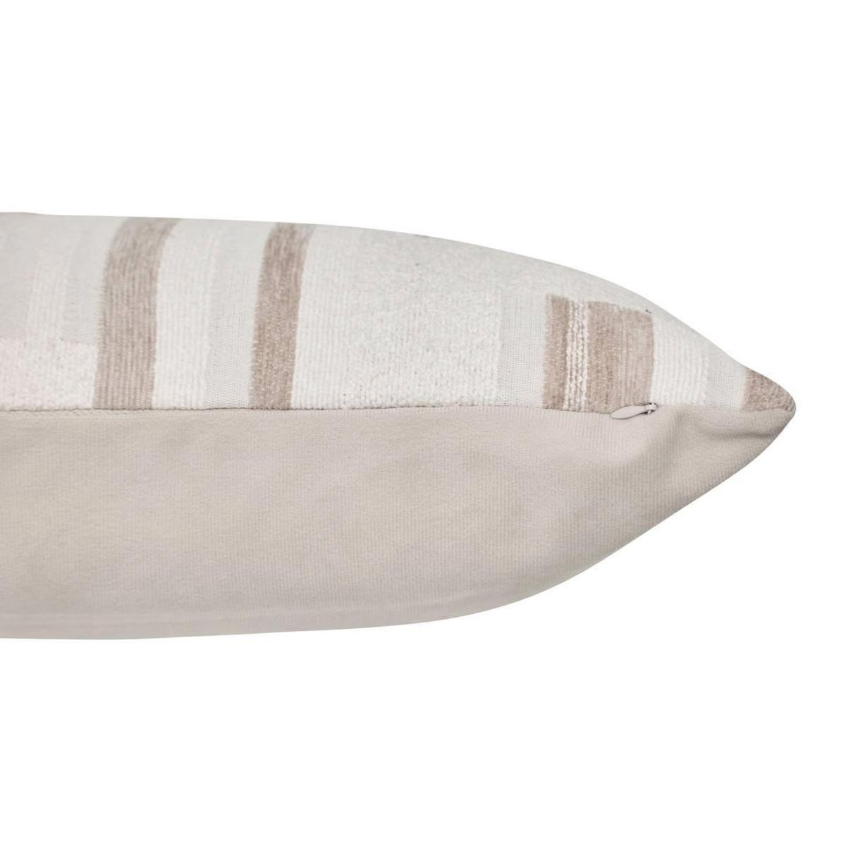 ATMOSPHERA Coussin Déco en Jacquard Chenillé  Calix  30x50cm Beige
