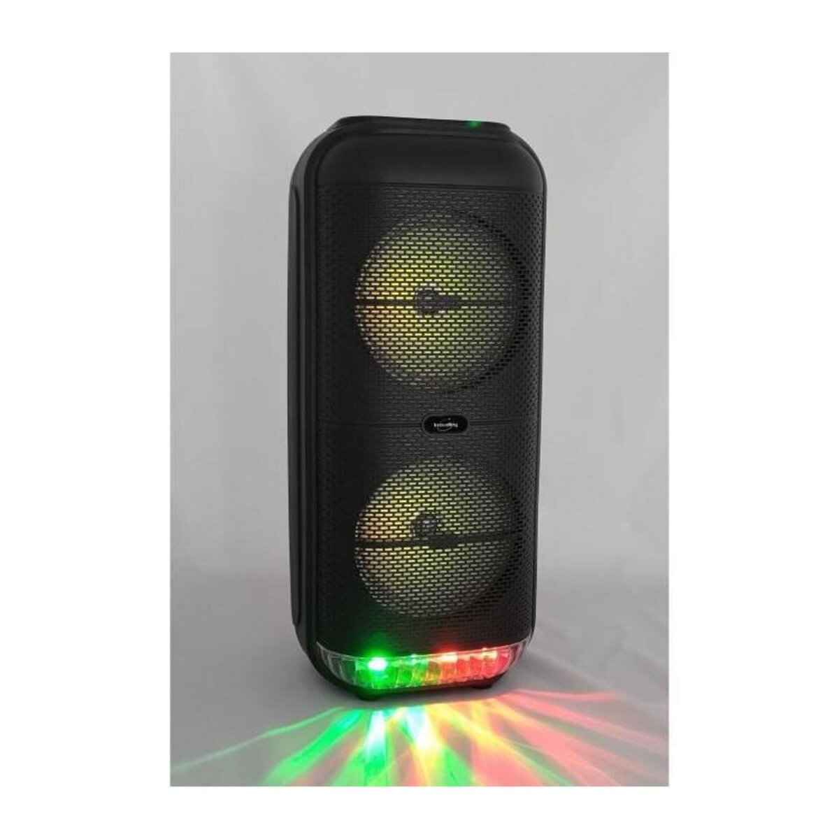 Inovalley Enceinte Karaoké lumineuse - INOVALLEY - KA22-BTH - Bluetooth V5.0 - 49 cm - 500 W - Noir