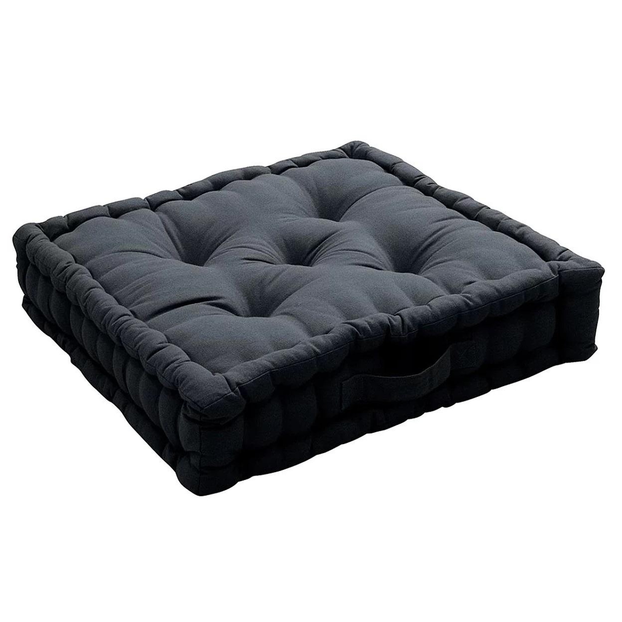Voir la diapositive 1 : Eden Coussin de sol uni en coton panama