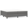 Voir la diapositive 2 : VIDAXL Sommier a lattes de lit avec matelas Gris fonce 200x200cm Tissu